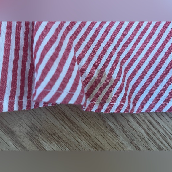 Marc Jacobs - Red & White Striped Seersucker Halter A-Line Dress - Picture 9 of 9